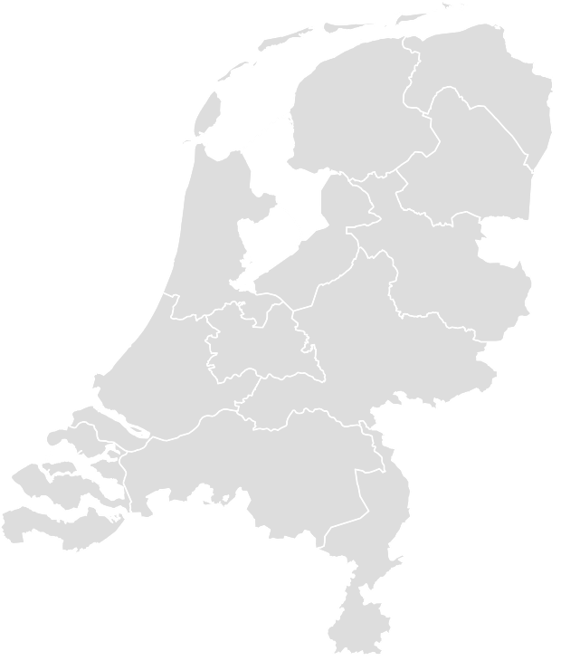 Kaart van Nederland met AQ-projecten